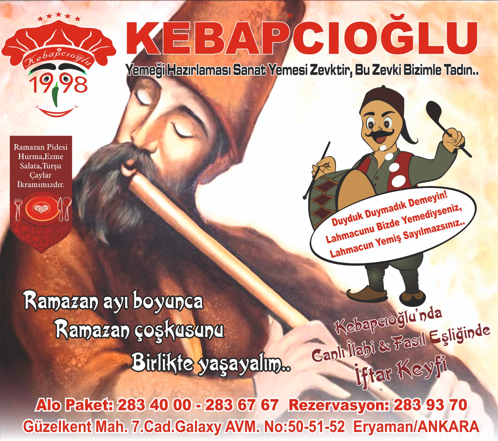 Kebapcıoğlu Ramazan Menüsü - İftar ve Sahur İçin Özel Lezzetler